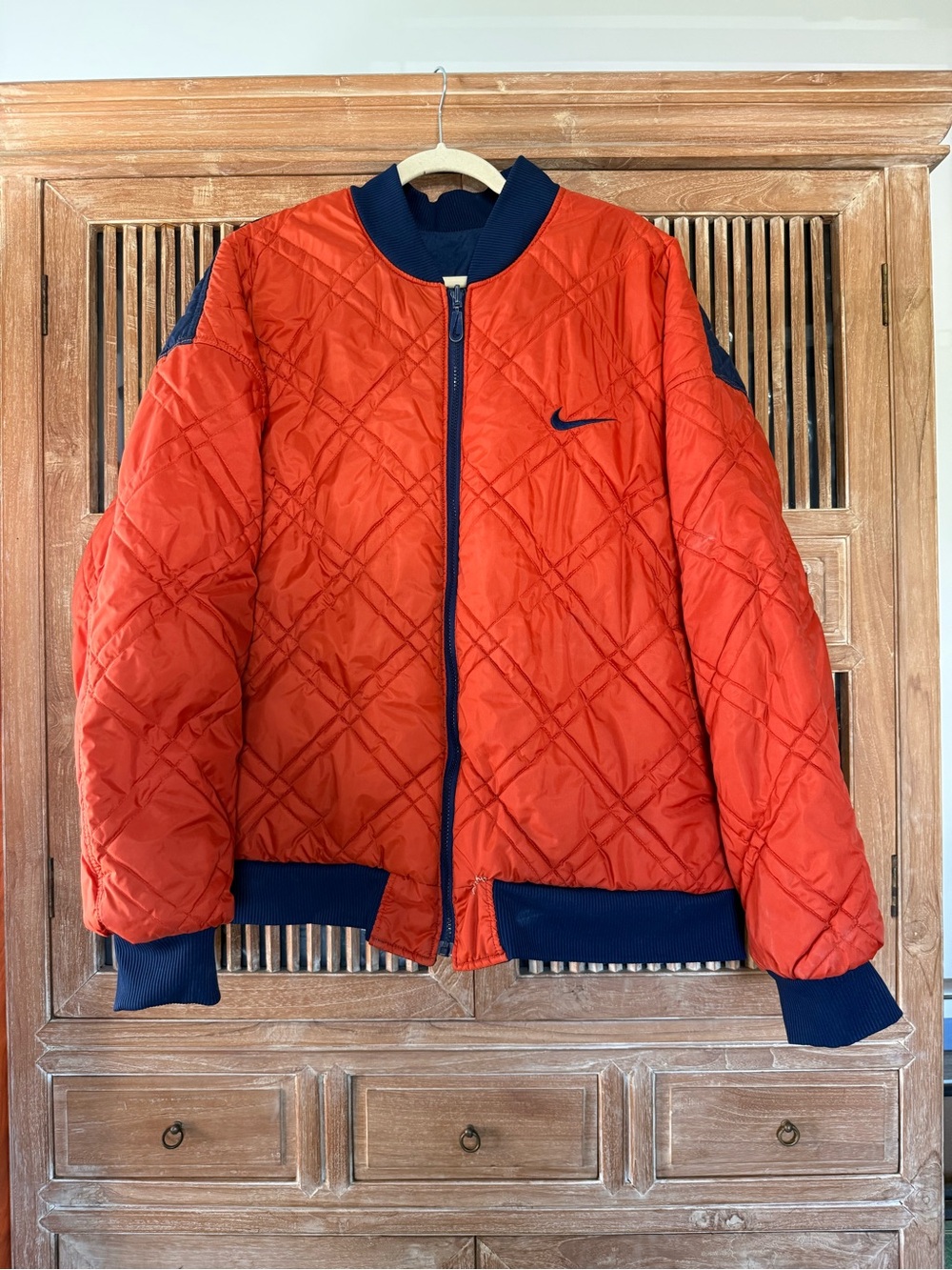 Nike Men's Quilted Bomber Jacket - vintage